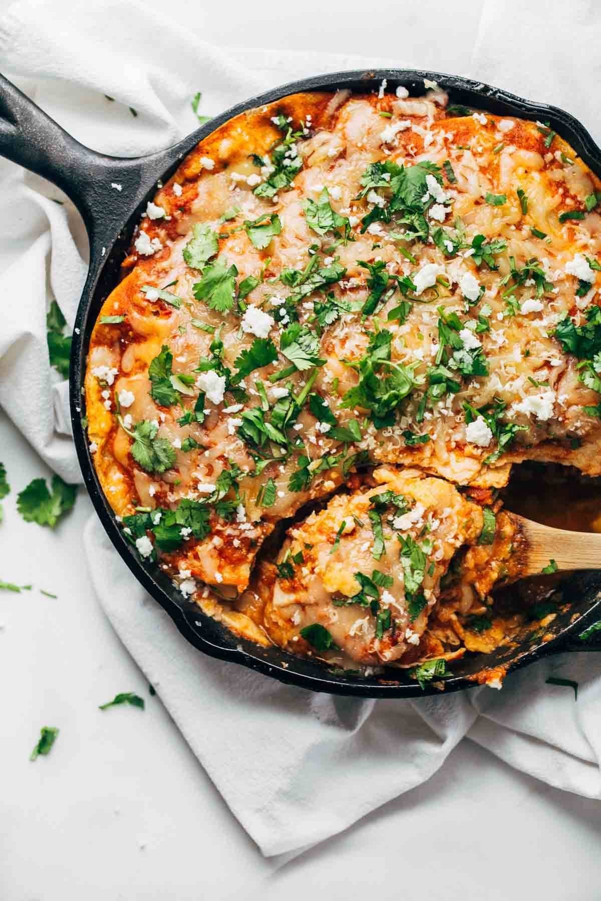 Skillet Chicken Tortilla Pie