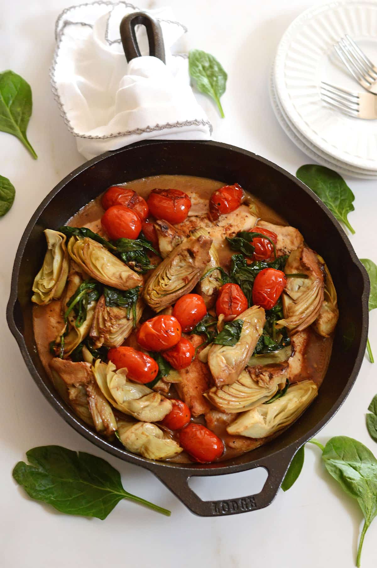 Roasted Lemon Artichoke Chicken Recipe