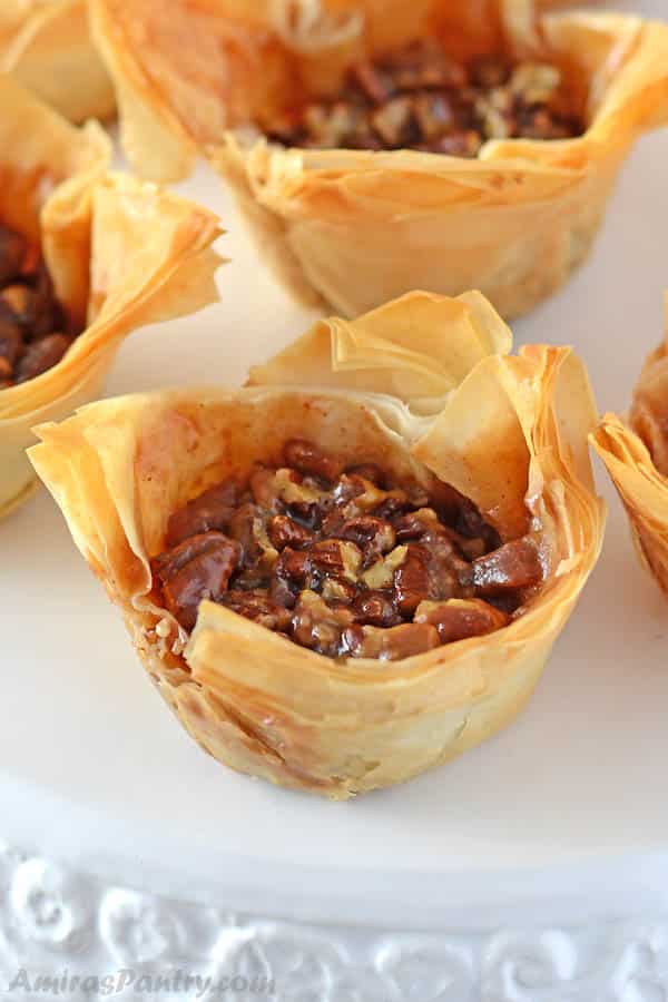 Mini Pecan Pies ; In Phyllo Cups