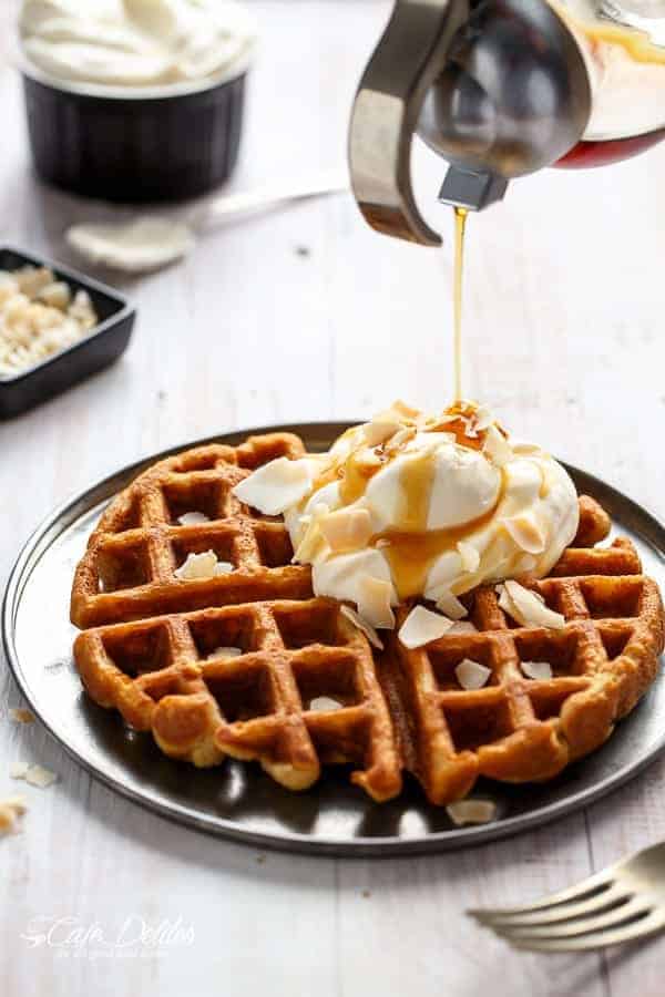 Coconut Cream Waffles