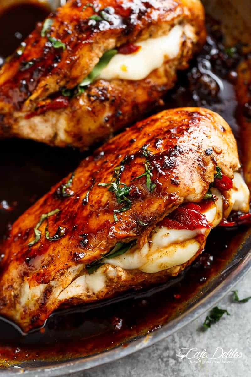 Caprese Stuffed Balsamic Chicken