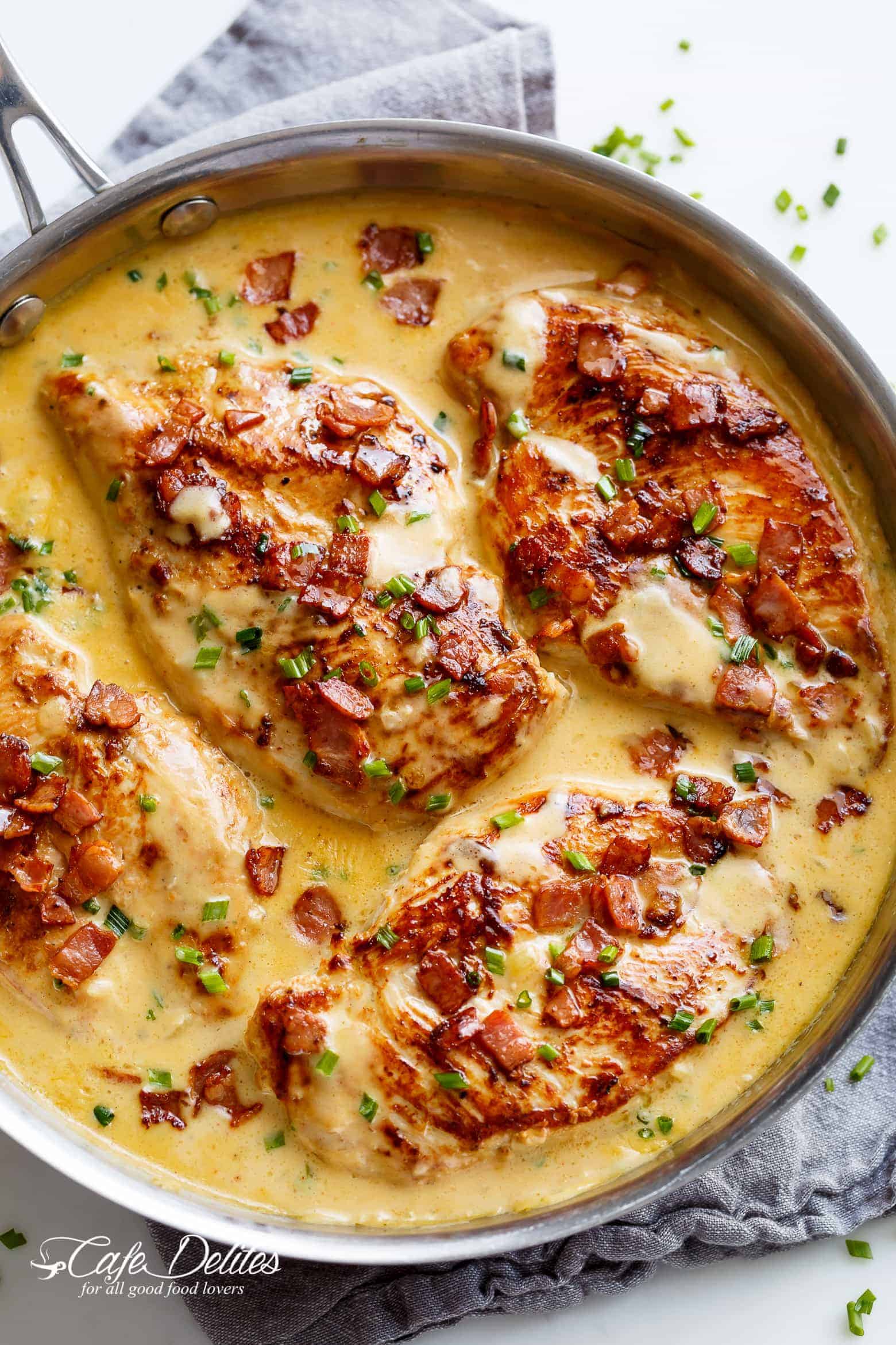Creamy Beer Cheese Chicken With Crispy Bacon (No Heavy Cream)