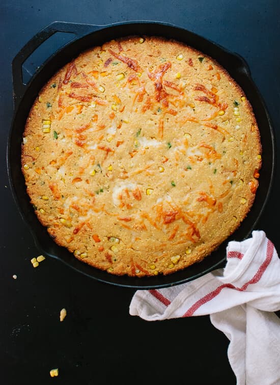 Brown Butter, Honey and Jalapeño Skillet Cornbread