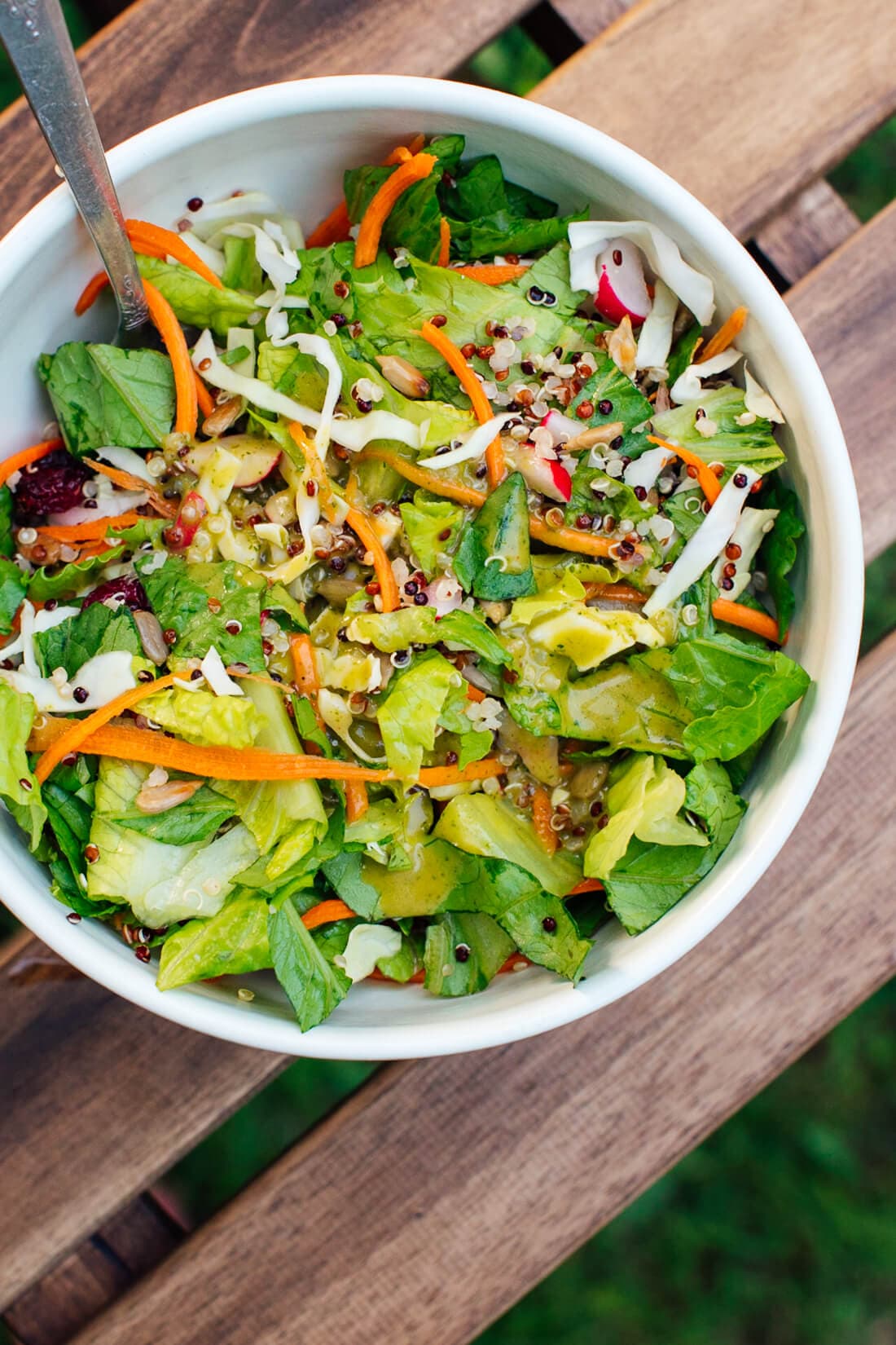 Mega Crunchy Romaine Salad with Quinoa