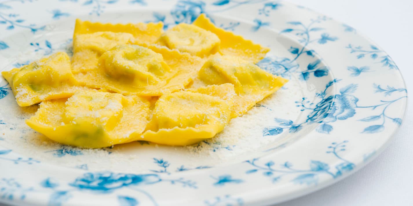 Herb and ricotta ravioli