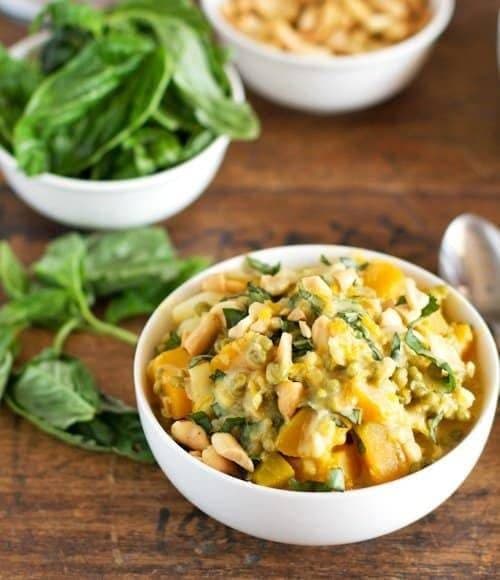 Thai Basil Coconut Lentils