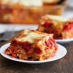 Whole Wheat Roasted Veggie Lasagna
