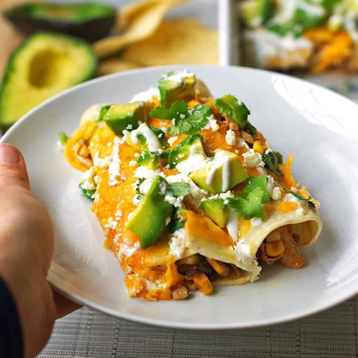 Skinny Chicken Enchiladas