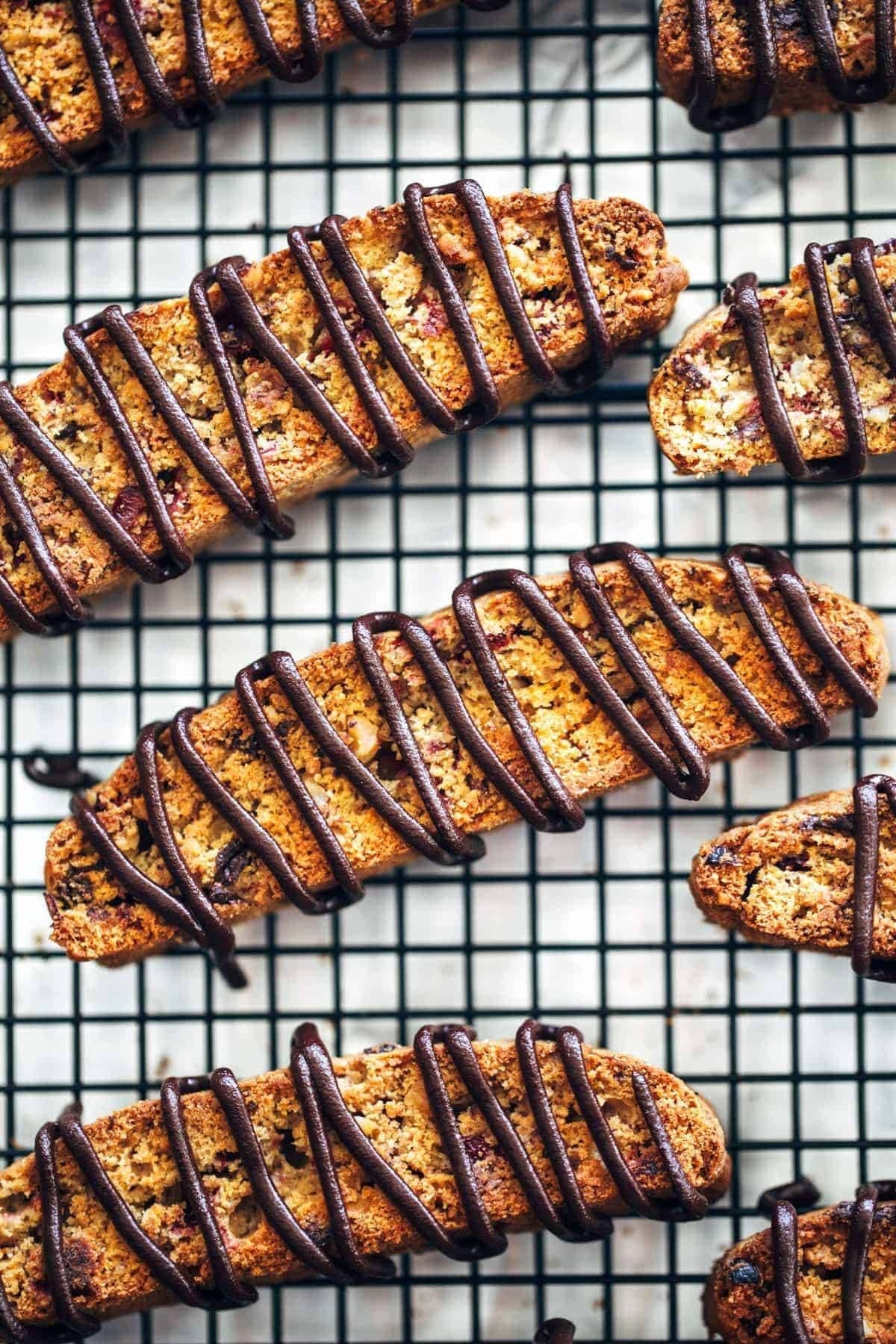Cranberry Dark Chocolate Biscotti