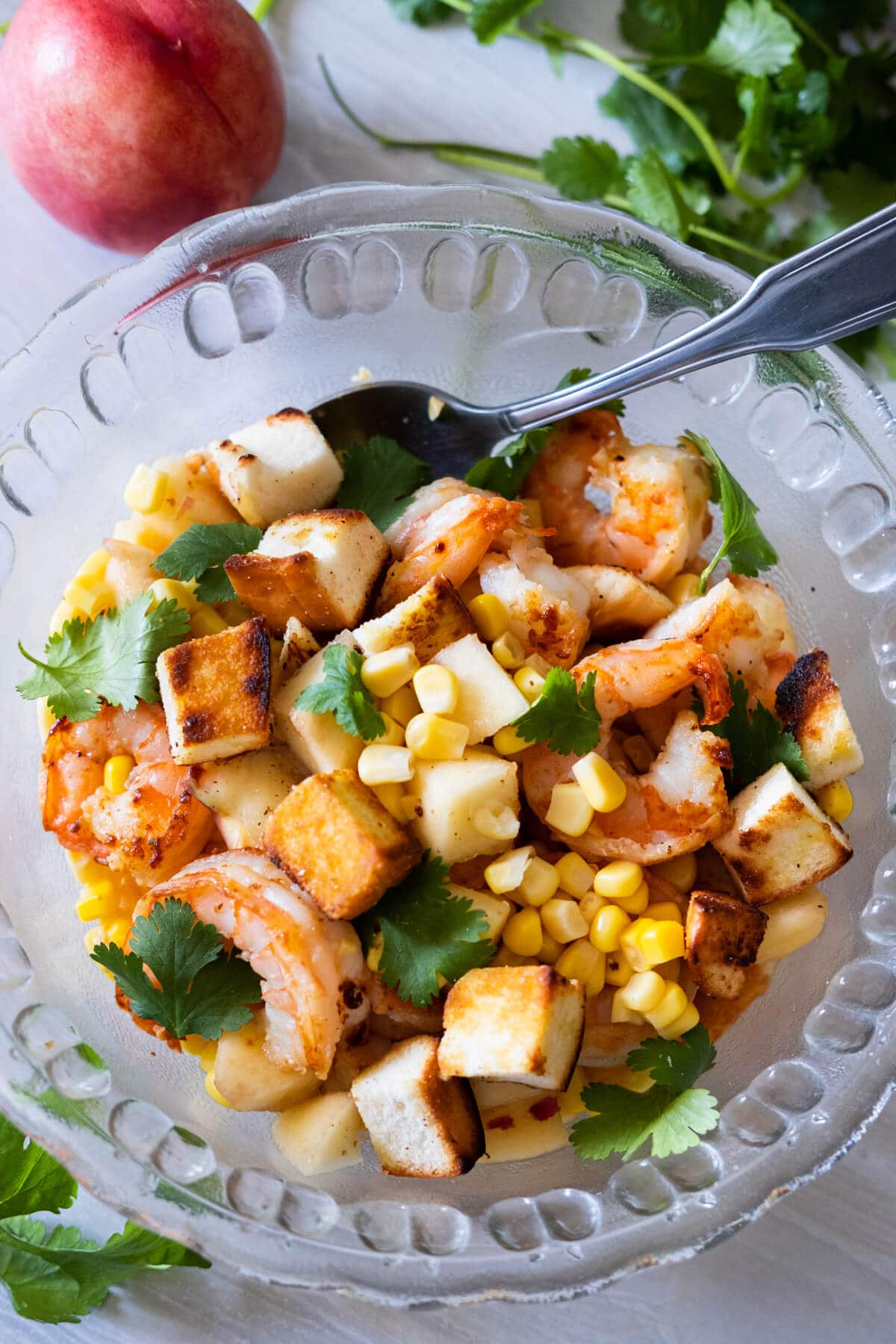 Prawn Salad With Peach