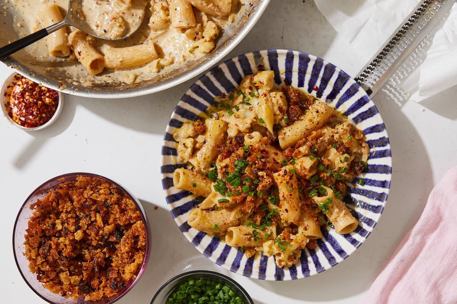 Creamy Cauliflower Pasta With Pecorino Bread Crumbs