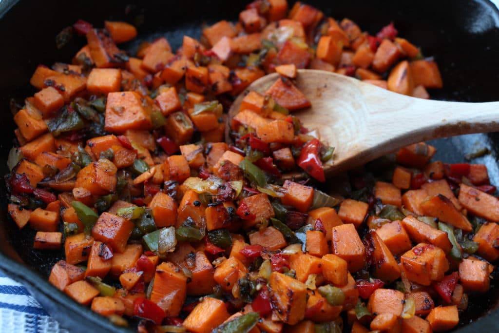 Sweet Potato Hashbrowns O’Brien