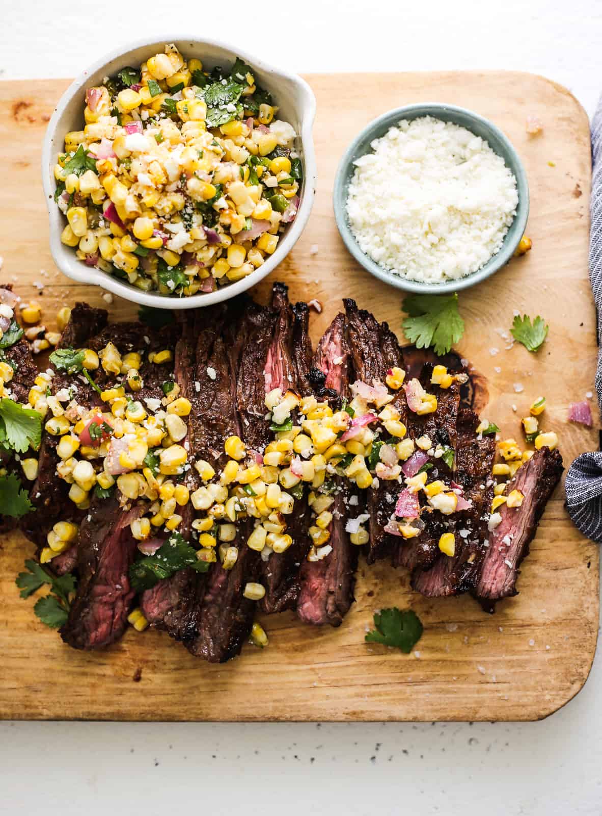 Grilled Steak with Corn Salsa and Veggies