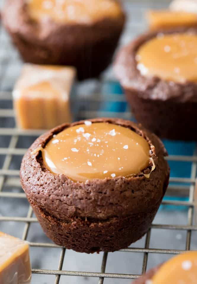 Salted Caramel Brownie Bites