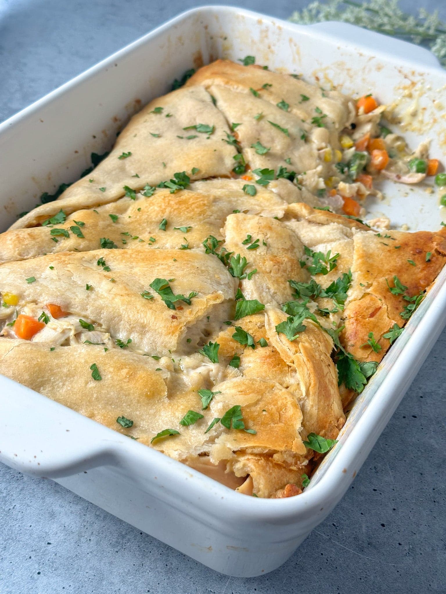 The Easiest Chicken Pot Pie Recipe (Made With Crescent Rolls)