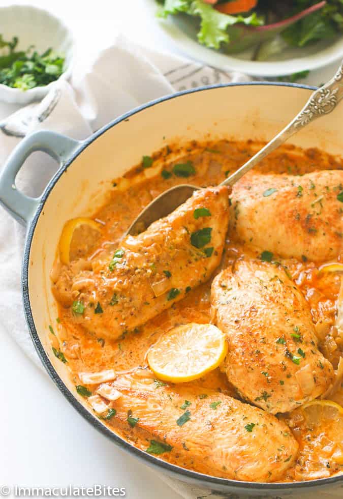Creamy Lemon Garlic Boneless Chicken Breast