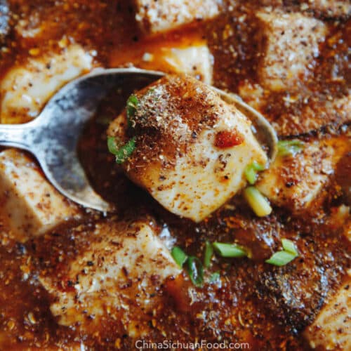 Vegetarian Mapo Tofu with Mushrooms