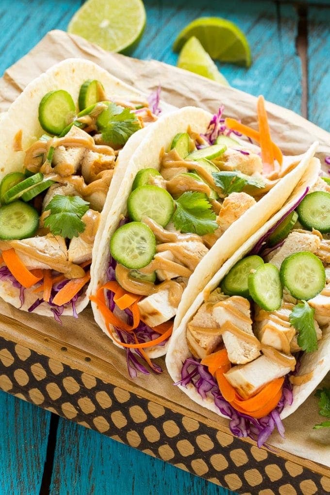 Thai Chicken Tacos