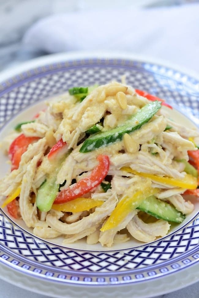 Chicken Salad with Pine Nut Dressing