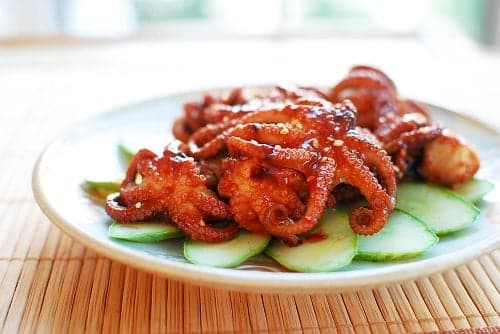 Jjukkumi Gui (Spicy Grilled Baby Octopus)