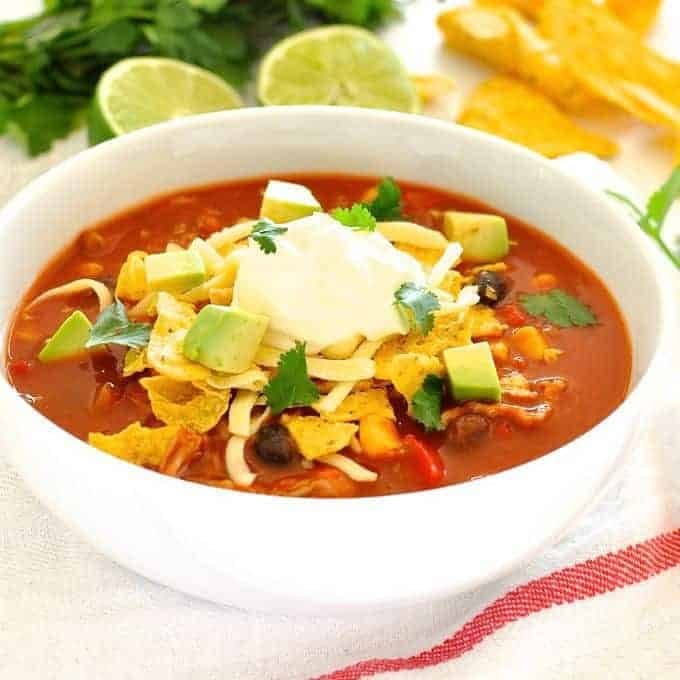 Quick Taco Soup with Pulled Pork