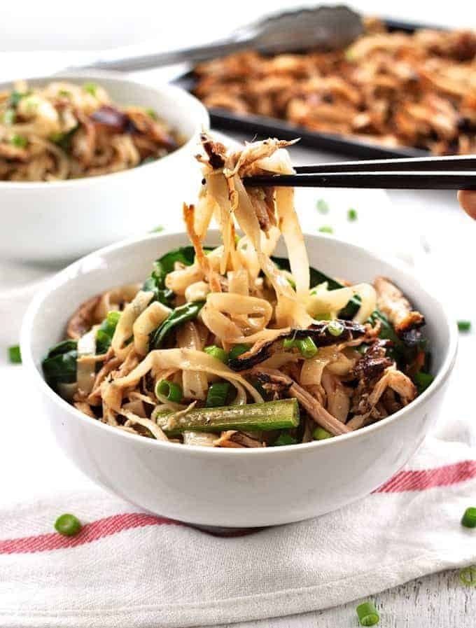 Crispy Shredded Chicken Noodle Stir Fry