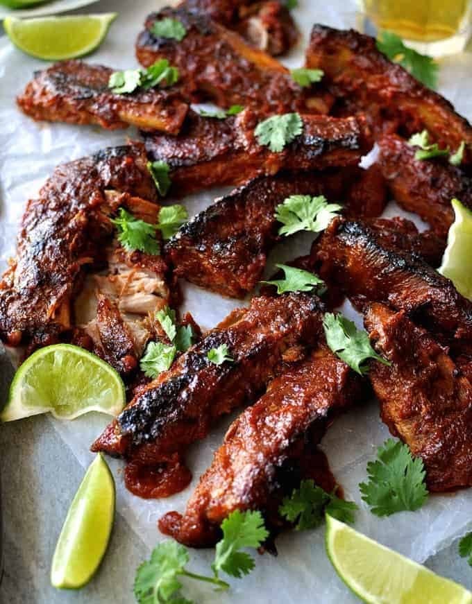 Oven Baked Ribs with Chipotle BBQ Sauce