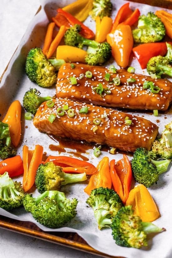 Sheet Pan Teriyaki Salmon and Vegetables
