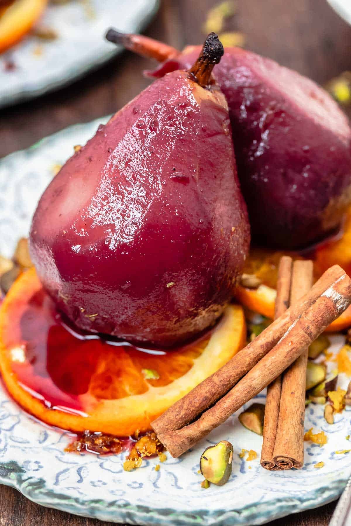 Red Wine Poached Pears Recipe