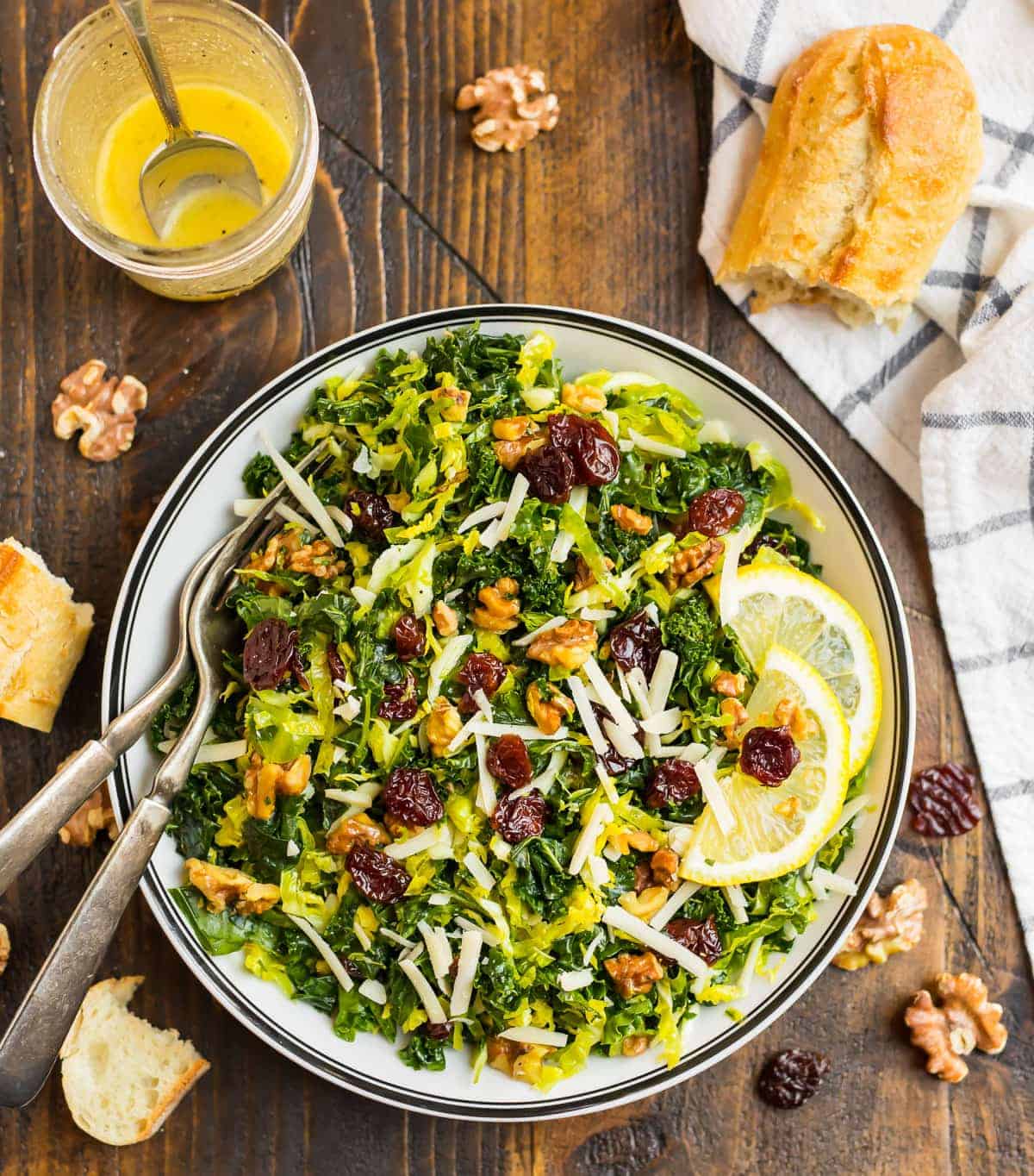 Kale and Brussels Sprouts Salad