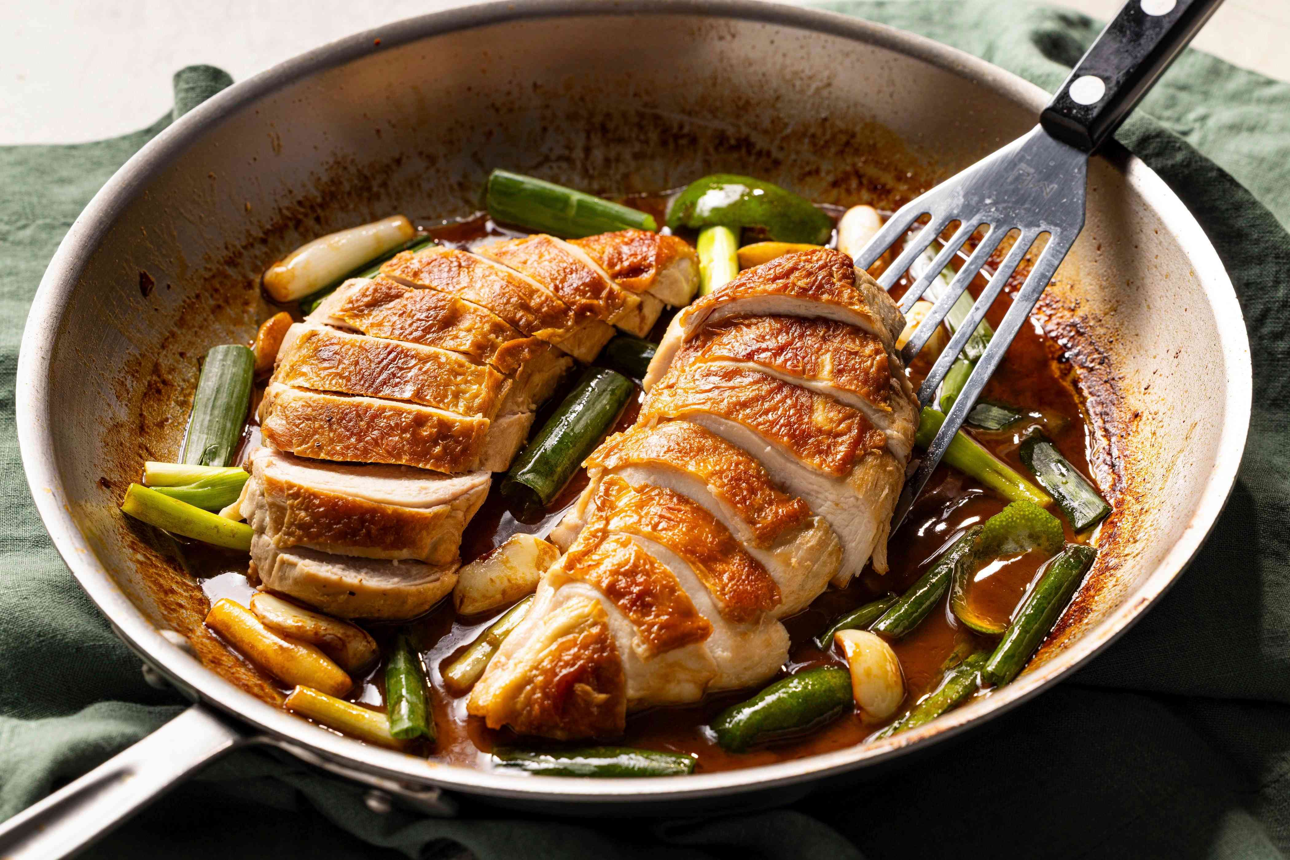 Skillet-Roasted Chicken Breasts with Rustic Lime-Hoisin Sauce