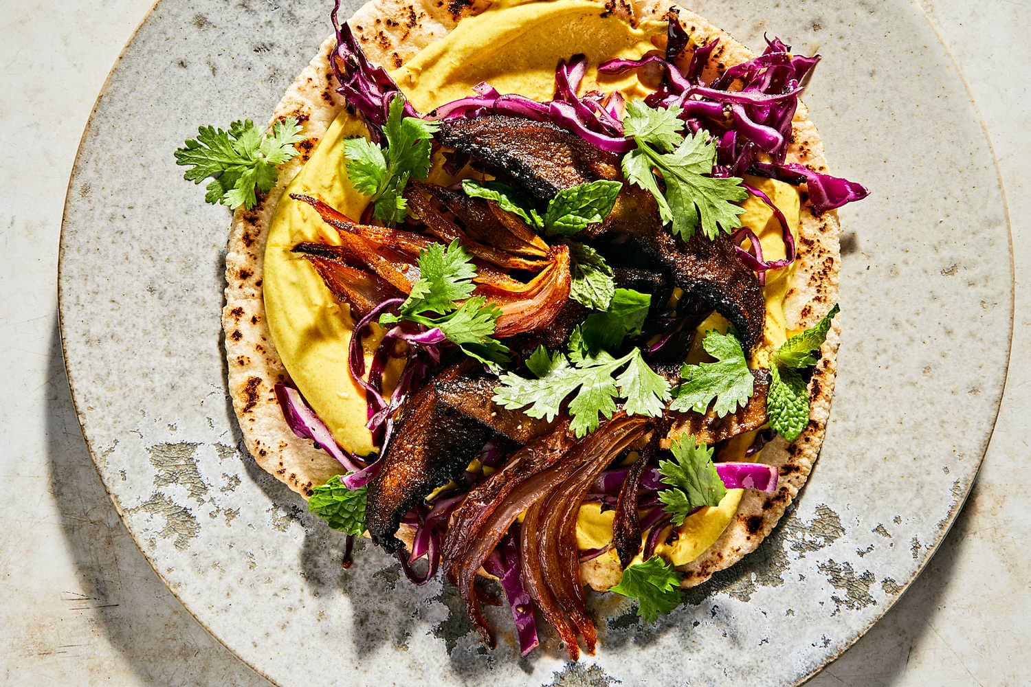 Vegetarian Mushroom Shawarma Pitas