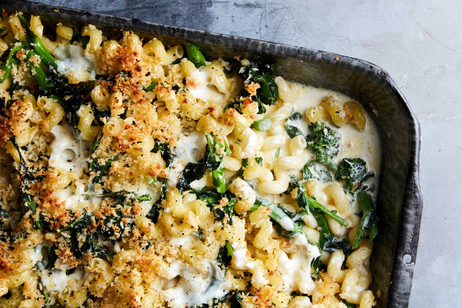 Baked Alfredo Pasta With Broccoli Rabe and Lemon