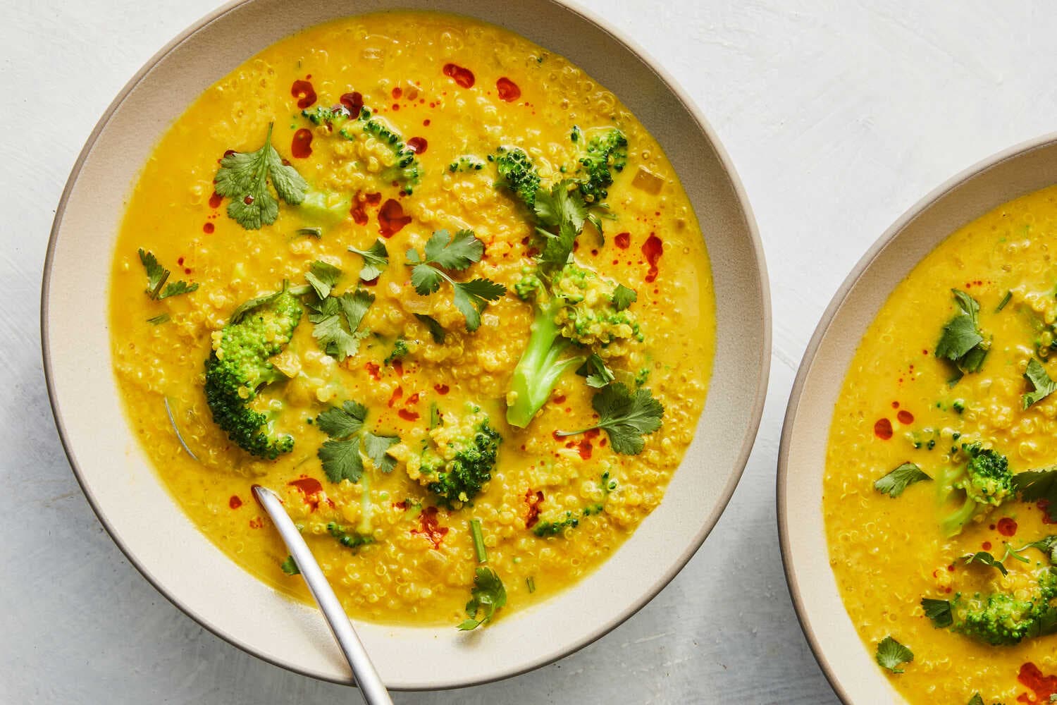 Broccoli-Quinoa Soup With Turmeric and Ginger