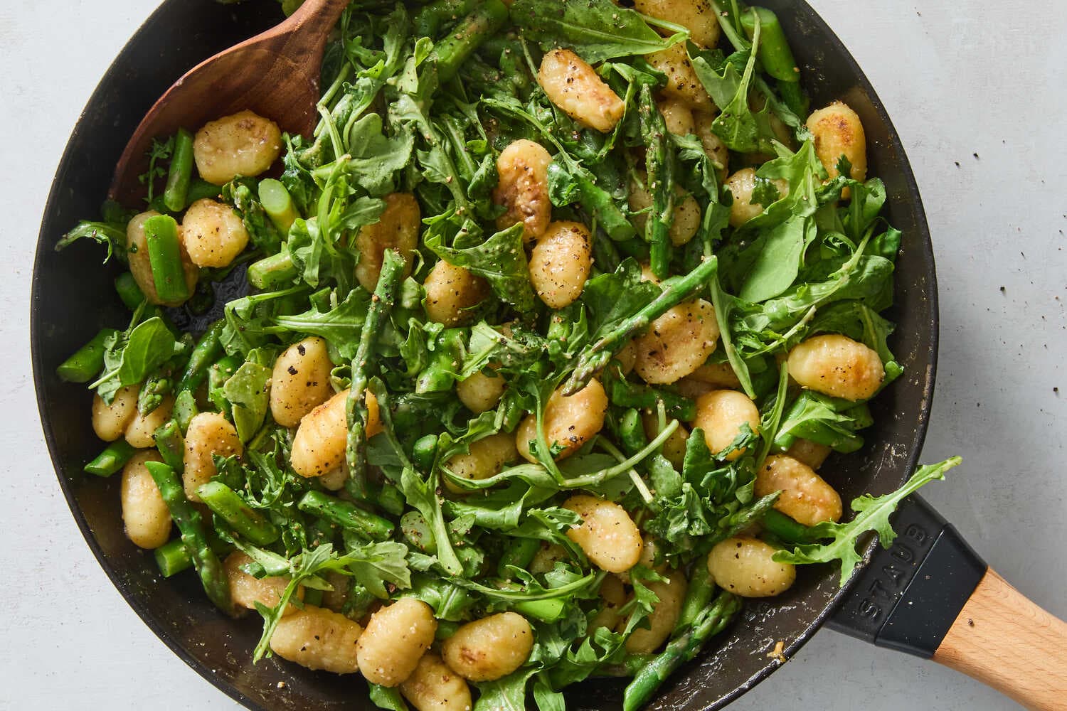 Skillet Gnocchi With Miso Butter and Asparagus
