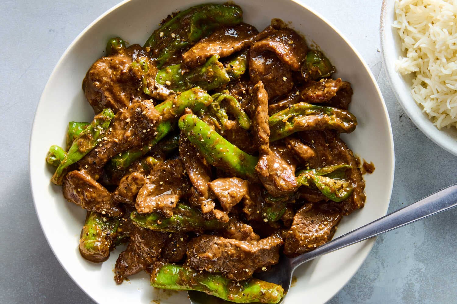Peppery Beef and Shishito Stir-Fry