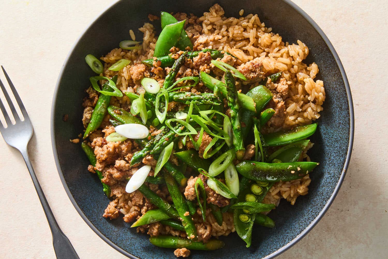 Pork, Asparagus and Snap Pea Stir-Fry
