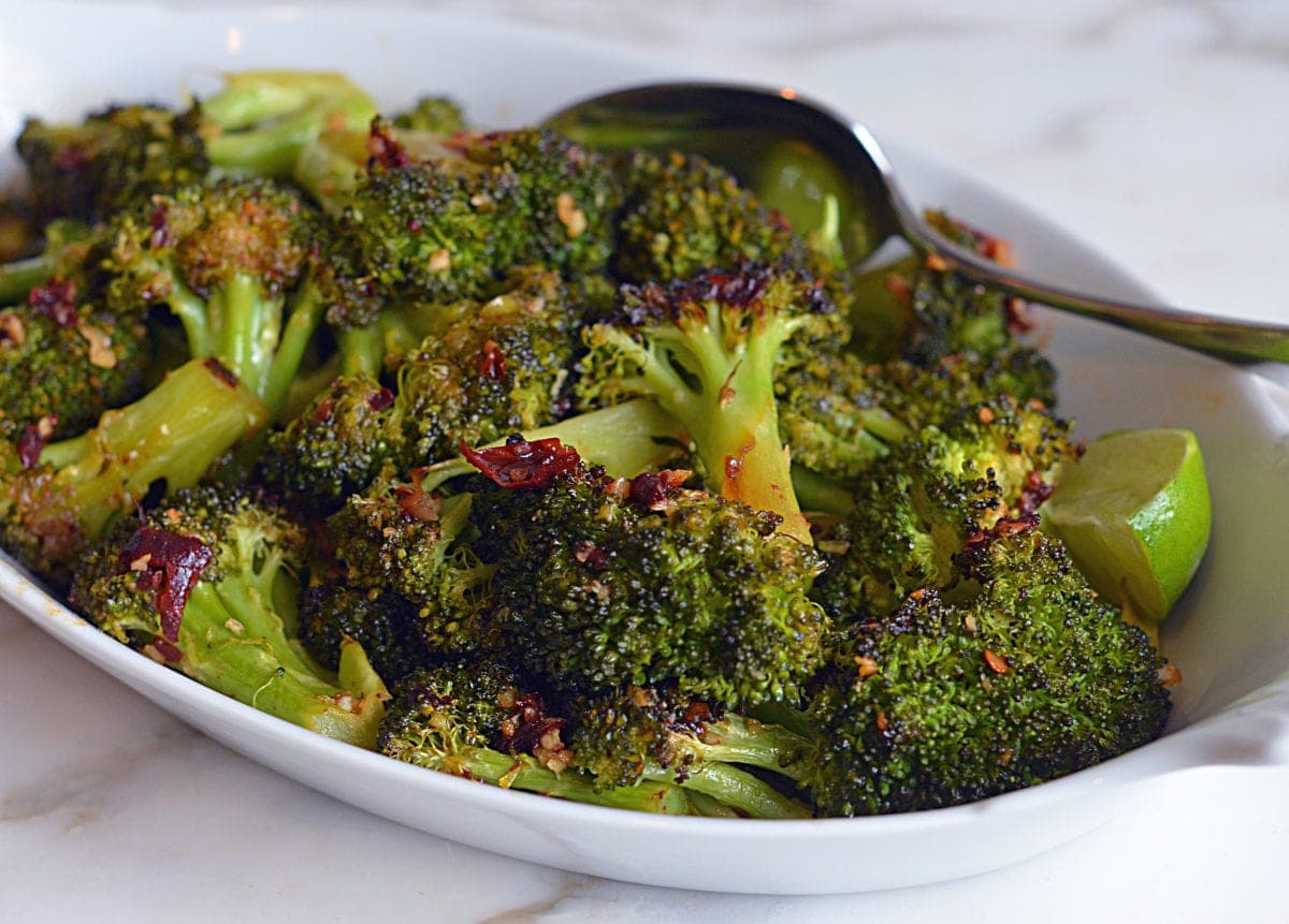 Roasted Broccoli with Chipotle Honey Butter